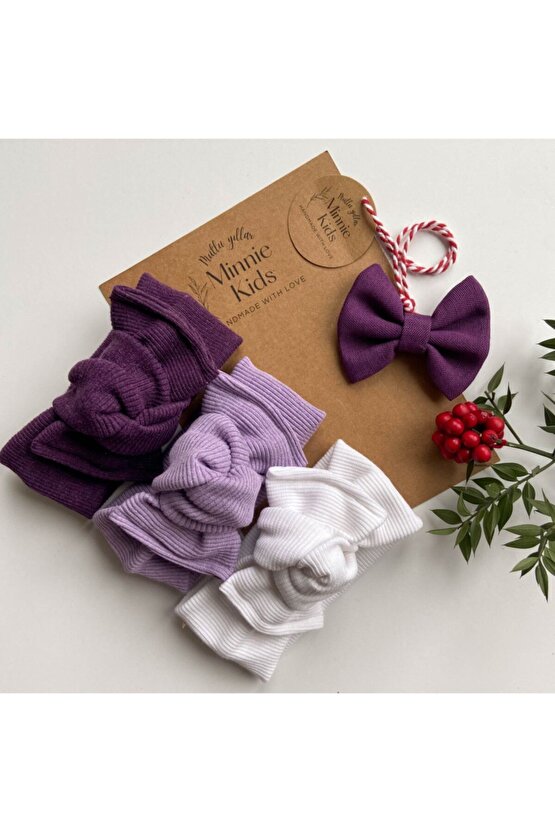Kız Çocuk Bebek 3 Lü Ribana Bandana Seti