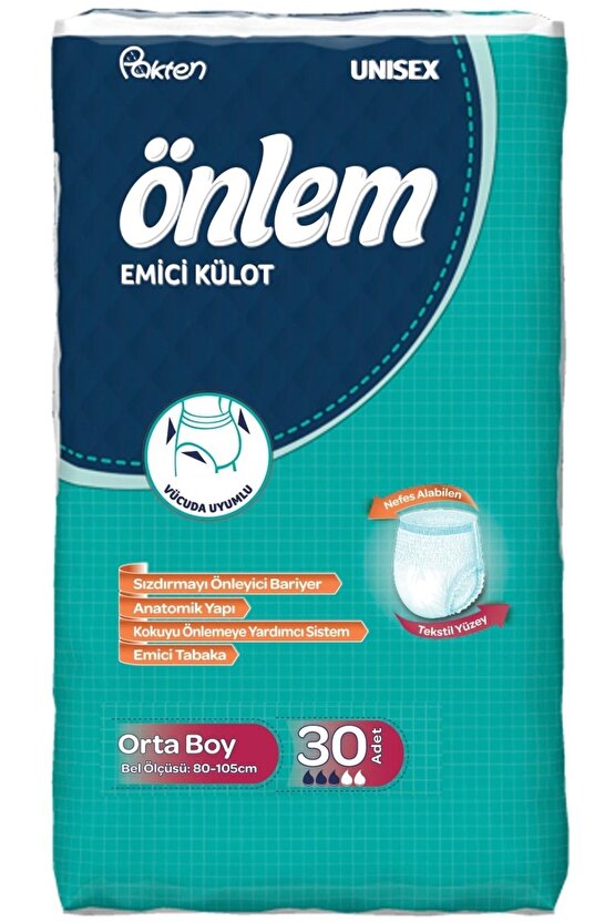 Emici Külot Hasta Bezi Medium Orta 60 Adet