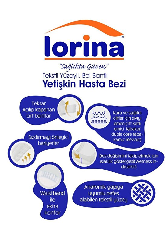 Belbantlı Bez 1 Paket 30 Adet L