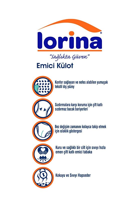 Emici Külot Hasta Bezi Large 30 Adet