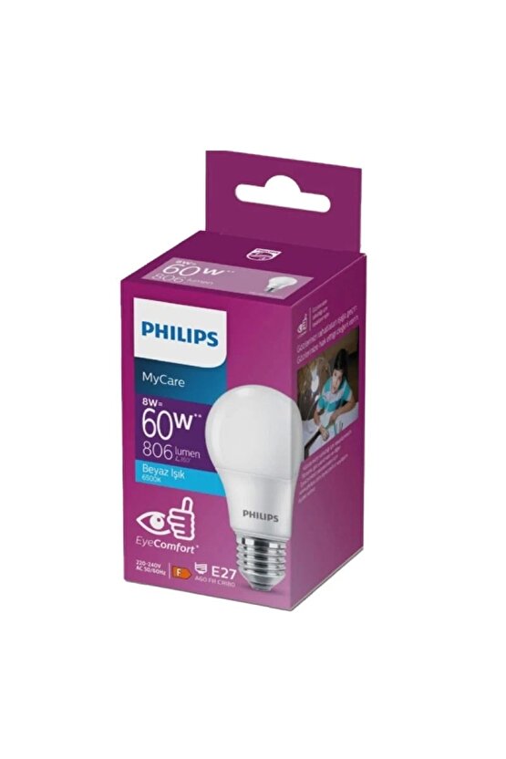 Mycare Led Lamba 8w-60w 6500k Beyaz Işık