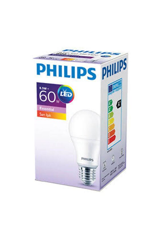 8.5w = 60w Sarı Işık Led Ampulessential2700ka 806 Lumendriver-almnym. Soğutuculu