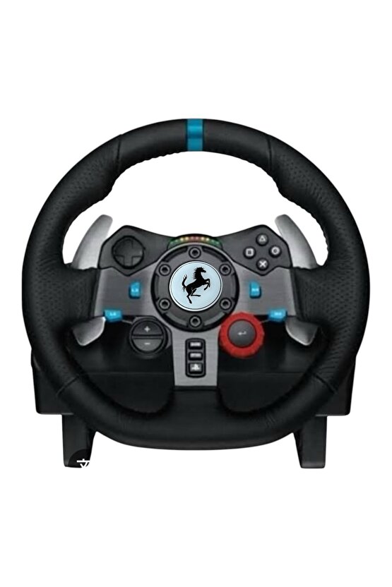 Ferrari Tarzı Arma Sticker (2 li Set) 5x5 cm siyah beyaz