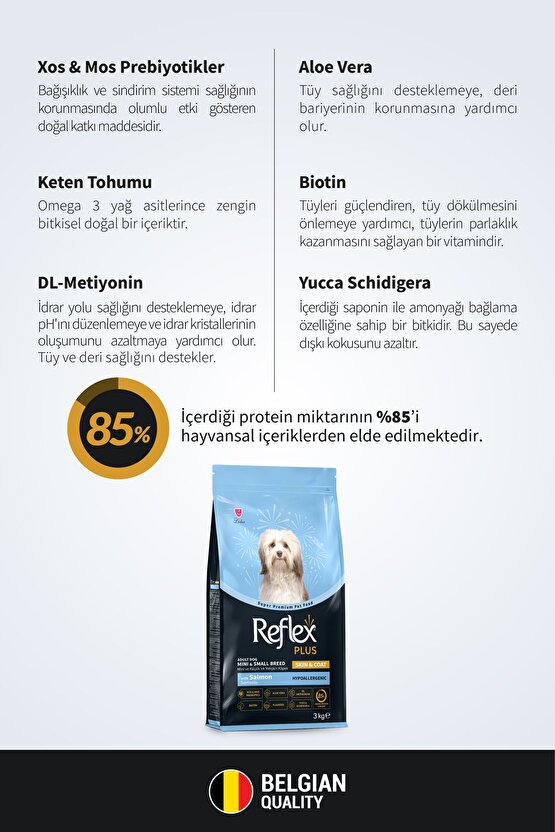Plus Skin&Coat Somonlu Mini ve Küçük Irk Yetişkin Köpek Maması 3 Kg