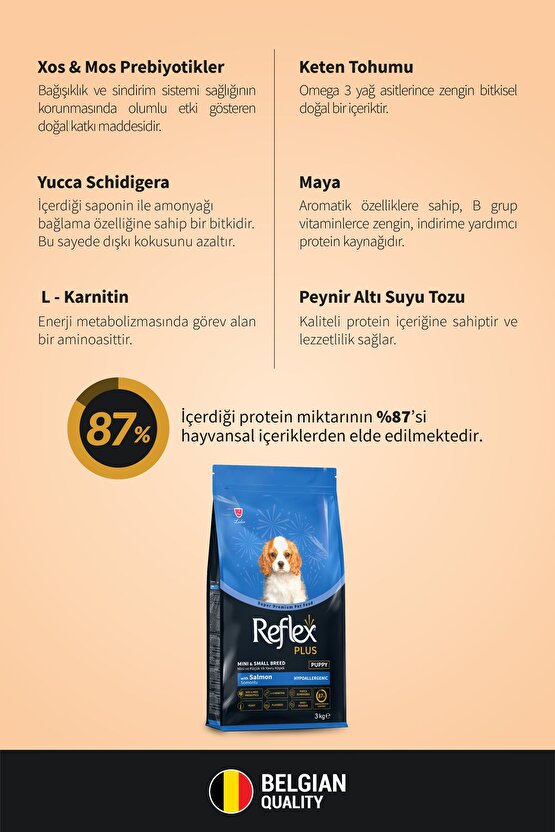 Plus Somonlu Mini ve Küçük Irk Yavru Köpek Maması 3 Kg