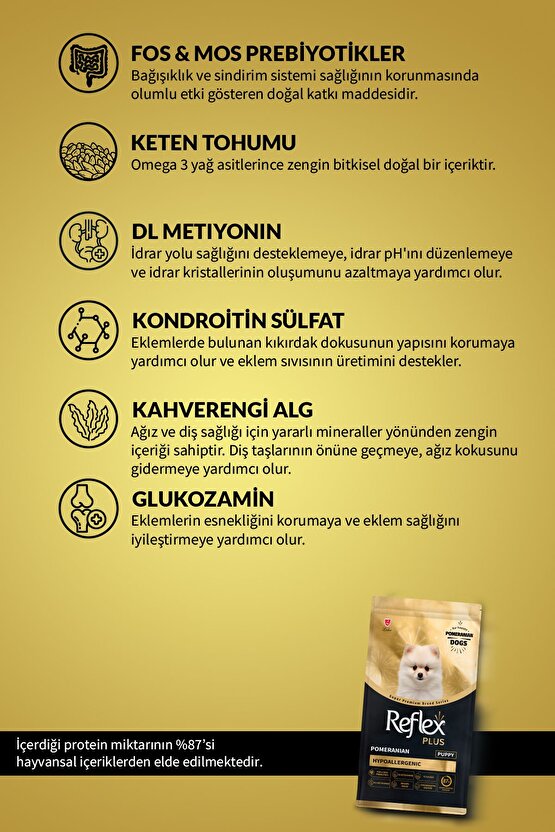 Elite Reflex Plus Pomeranian Yavru Köpek Maması 1.5kg