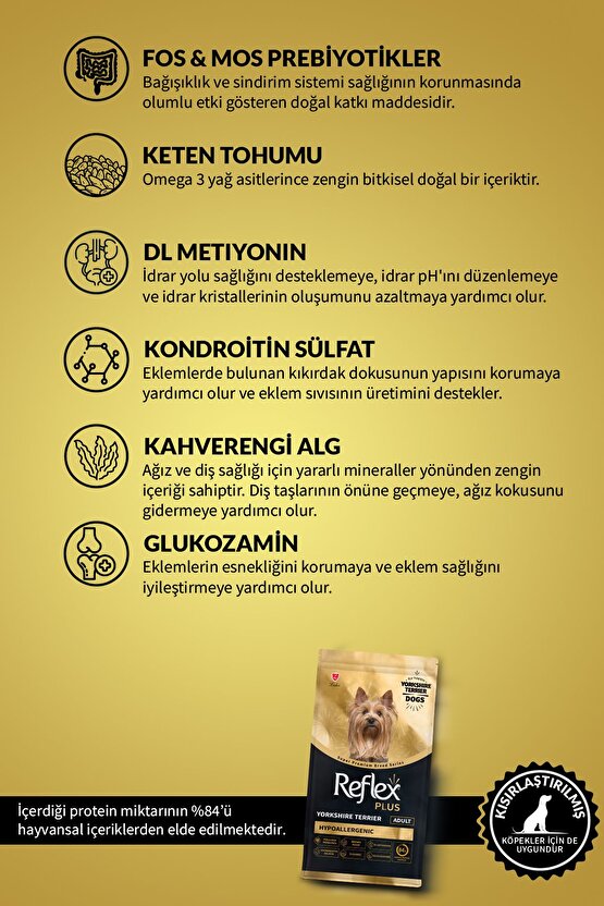 Elite Reflex Plus Yorkshire Terrier Yetişkin Köpek Maması 2kg