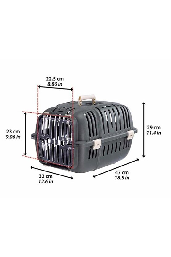 Jet10 Gri Kedi Ve Köpek Taşıma Çantası