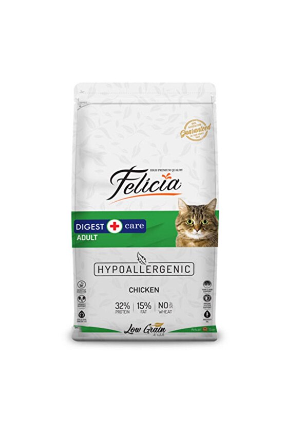 Hypoallergenic Tavuklu Düşük Tahıllı Yetişkin Kedi Maması 12 Kg