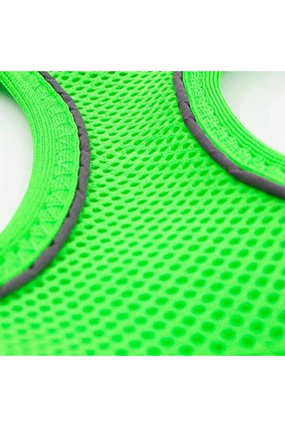 Air-mesh Harness Köpek Göğüs Tasması Neon Yeşil M