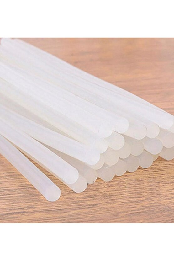 10 Adet - Ince Mum Silikon Çubuk Sıcak Silikon 7mm X 30cm