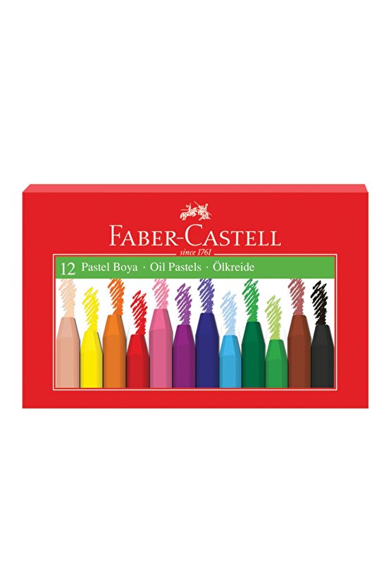 Pastel Boya 12 Renk 11.5 Mm Kalınlık Canlı Ve Örtücü Renkler Isıya Dayanıklı