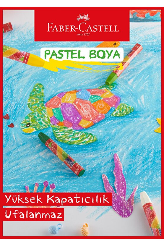 Pastel Boya 12 Renk 11.5 Mm Kalınlık Canlı Ve Örtücü Renkler Isıya Dayanıklı