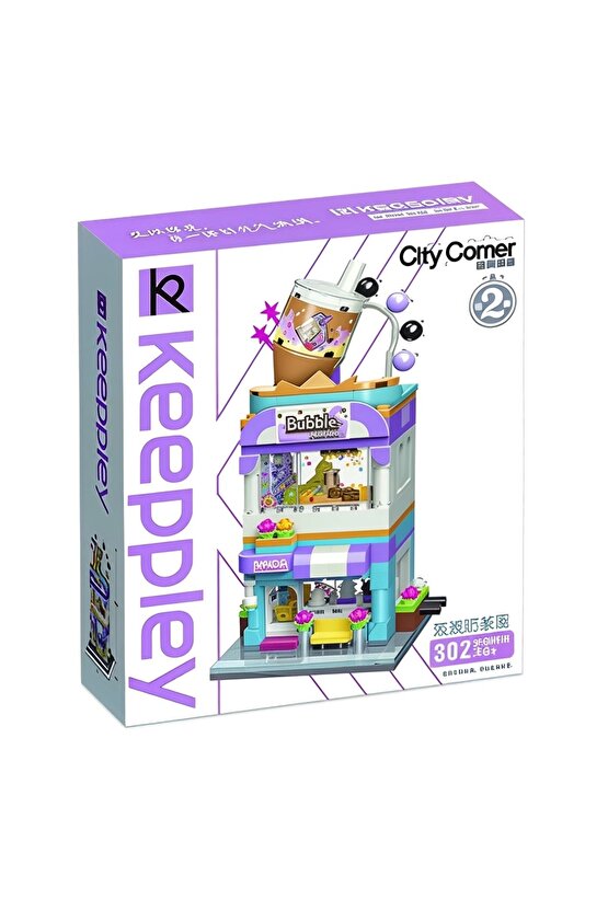 Mikro Blok Bubble Tea Dükkanı 302 Parça - Lego Setleri - Keeppley Mini Lego - Dükkan Lego - Keeppley