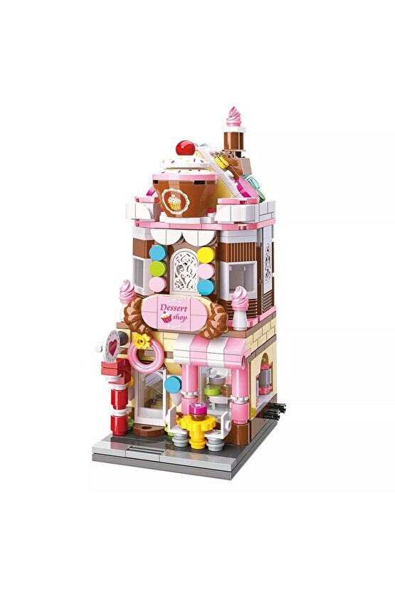 Mikro Blok Pasta Dükkanı 344 Parça - Lego Setleri - Keeppley Mini Lego - Dükkan Lego - Keeppley Lego