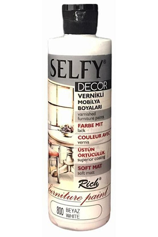 Selfy Decor Vernikli Mobilya Boyası 240 Cc Beyaz 800