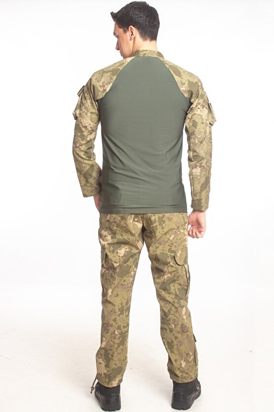 Kara Kuvvetleri Piyade Kamuflaj Renkli Uzun Kollu Orjinal Taktik Combat T-shirt
