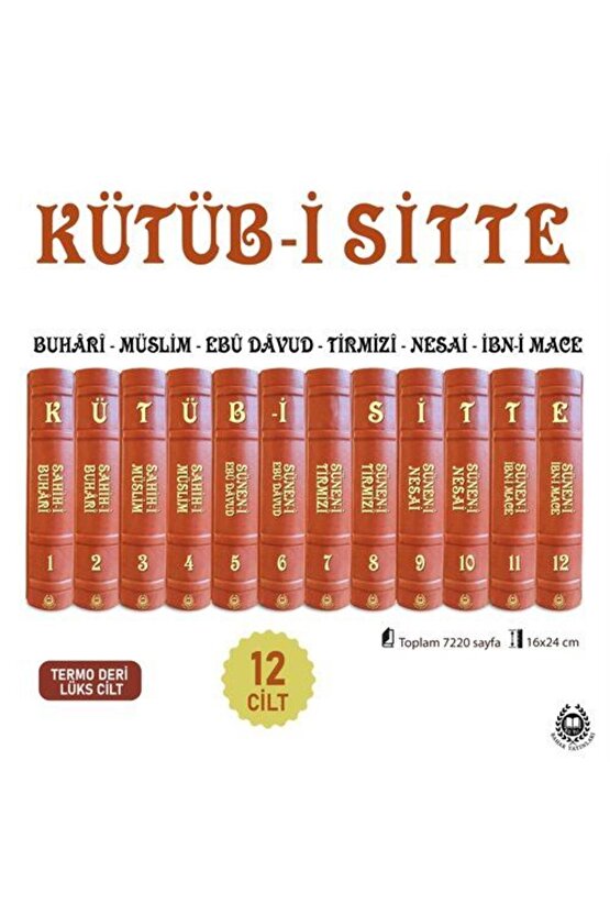 Kütüb-i Sitte  6 Hadis Kitabının Tercümesi (12 KİTAP TAKIM TERMO DERİ LÜX CİLT)