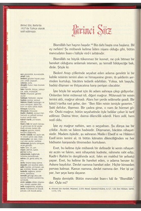 Risalei Nur Külliyatı En Çok Okunan 3 Kitap Sözler, Lemalar, Mektubat Set & Yeni Tanzim-büyük Boy...