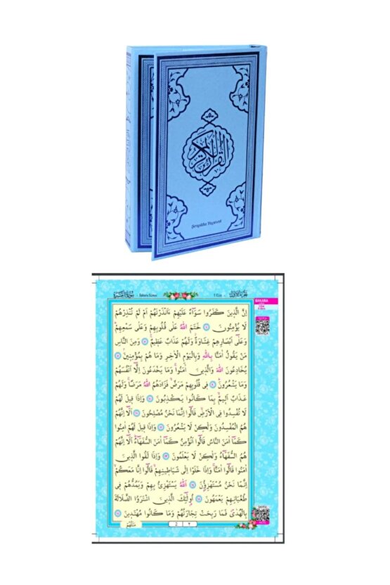 Kuran-ı Kerim Bilgisayar Hattı 4 Renkli Mavi Sert Kapak-islam Ilmihali-kalplerin Keşfi 3lü Set