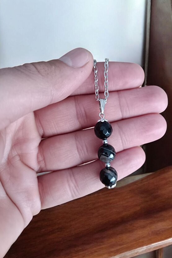 Damarlı Akik kolye Akik Taşı kolye doğal taş kolye zincirli kadın kolye hediyelik kolye