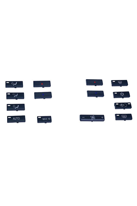 BMW 5 Serisi E39 için Klima Panel Düğmeleri 14 Parçalı Set
