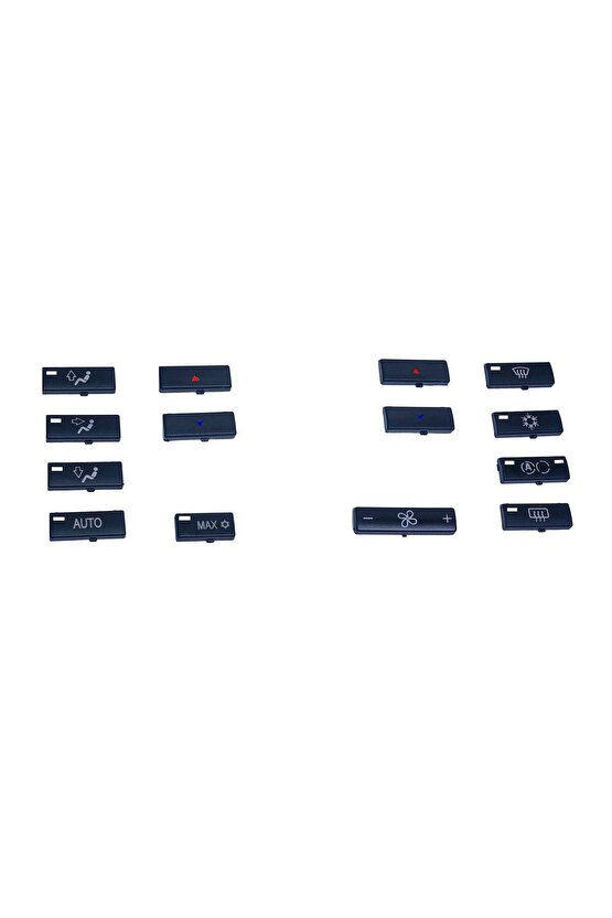BMW 5 Serisi E39 için Klima Panel Düğmeleri 14 Parçalı Set