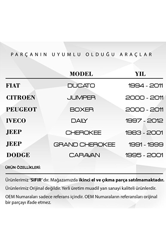 Fiat, Citroen, Peugeot, Iveco, Dodge, Jeep Için Karter Tapası Pullu Uyumlu