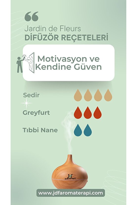 Ultrasonik Aromaterapi Difüzörü 440 ml - Uzaktan Kumandalı, LED Lambalı, Oda & Hava Nemlendiricisi