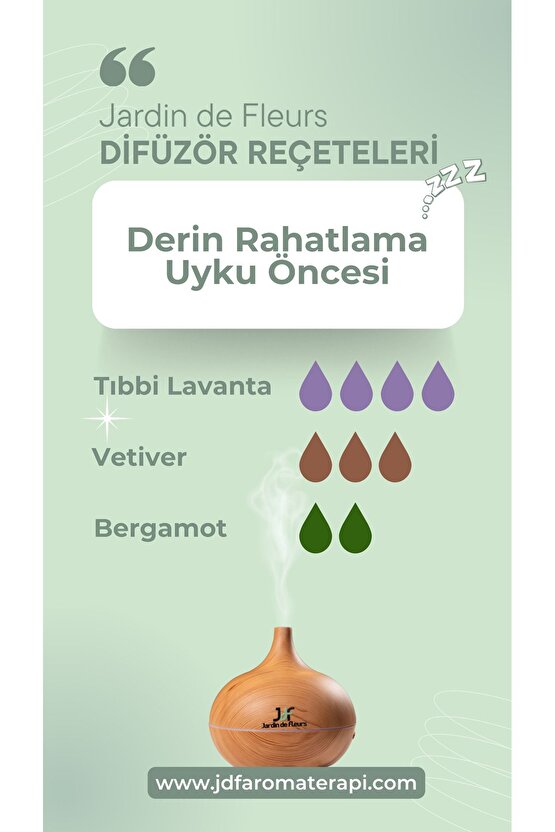 Ultrasonik Aromaterapi Difüzörü 440 ml - Uzaktan Kumandalı, LED Lambalı, Oda & Hava Nemlendiricisi
