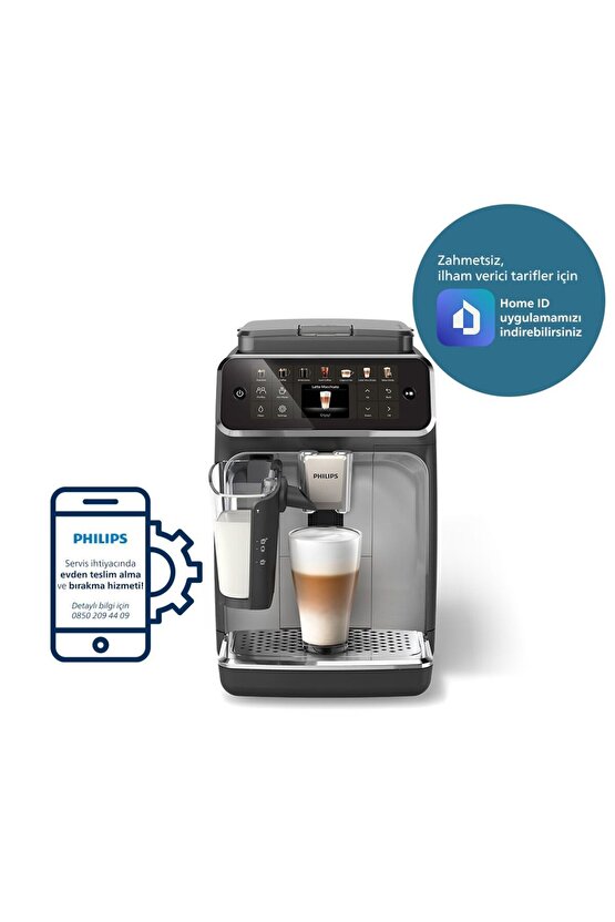 4400 Serisi LatteGo Tam Otomatik Espresso Makinesi, 12 Sıcak ve Soğuk İçecek, QuickStart, EP444670