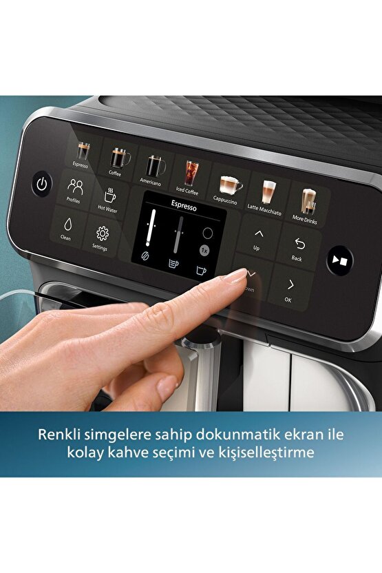 4400 Serisi LatteGo Tam Otomatik Espresso Makinesi, 12 Sıcak ve Soğuk İçecek, QuickStart, EP444670