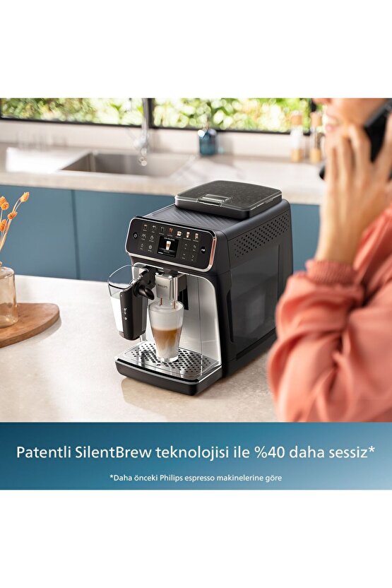 4400 Serisi LatteGo Tam Otomatik Espresso Makinesi, 12 Sıcak ve Soğuk İçecek, QuickStart, EP444670