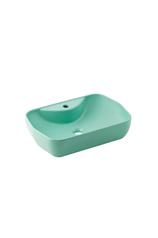 Lucida Yeşil Batarya Delikli Tezgah Üstü Lavabo A002565