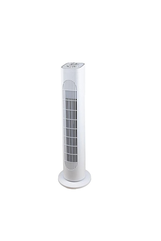 Kule Tipi Zaman Ayarlı Beyaz Vantilatör 76cm