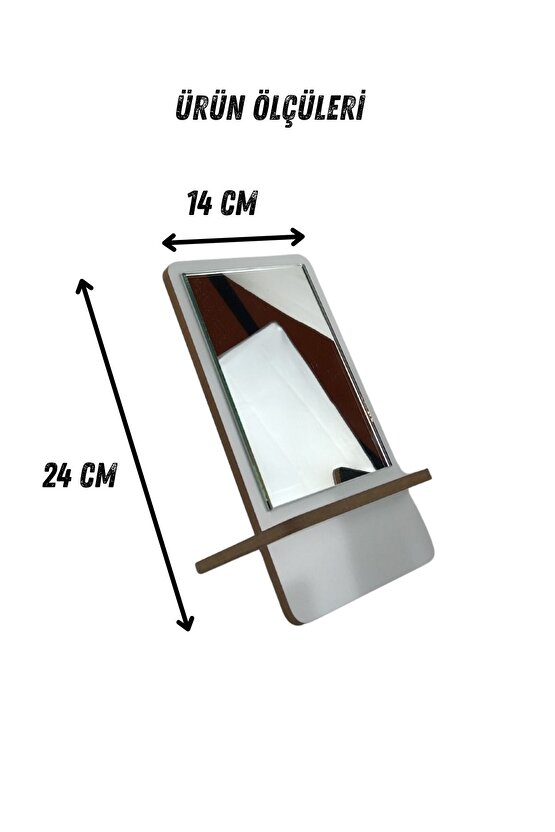 Aynalı Çok Amaçlı Telefon Tutucu Özel Üretim 24 x 14 CM