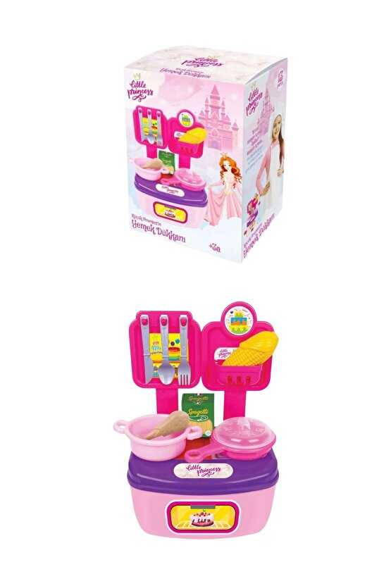 Pembe Oyuncak Yemek, Mutfak, Ev Seti Prenseslere Özel 5li Set