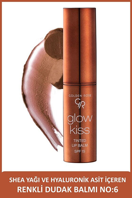 Glow Kiss Tinted Shea Yağı,Hyaluronik Asit Ve Vitamin E İçeren Renkli Dudak Balmı - 06 Choca Cake