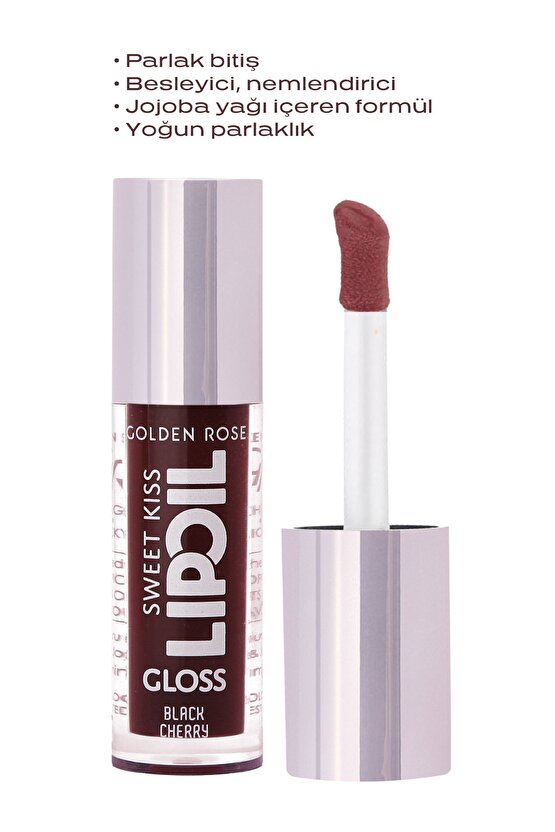 Sweet Kiss Rosehip, Murumuru ve Jojoba Yağı İçeren Meyveli Dudak Parlatıcı Yağ- No: 08