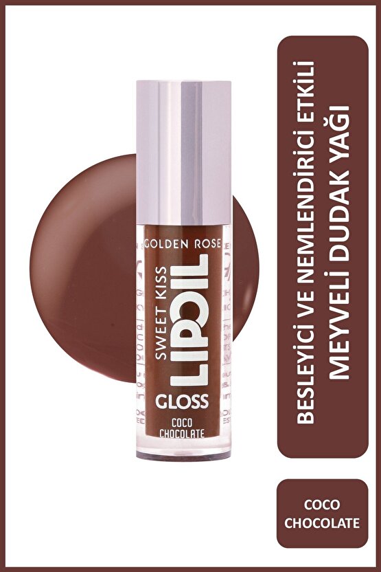 Sweet Kiss Rosehip, Murumuru ve Jojoba Yağı İçeren Meyveli Dudak Parlatıcı Yağ- No: 06