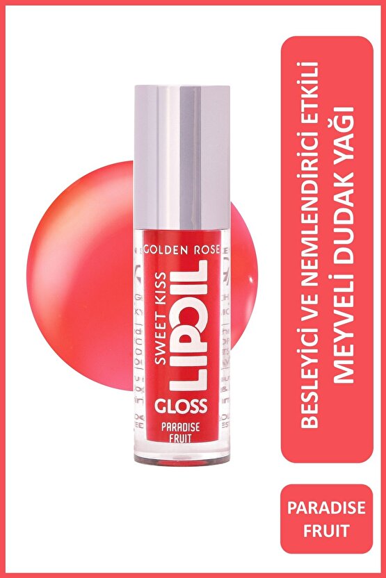 Sweet Kiss Rosehip, Murumuru ve Jojoba Yağı İçeren Meyveli Dudak Parlatıcı Yağ- No: 04