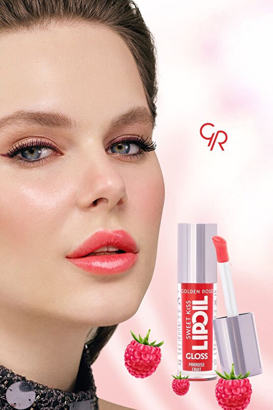 Sweet Kiss Rosehip, Murumuru ve Jojoba Yağı İçeren Meyveli Dudak Parlatıcı Yağ- No: 04