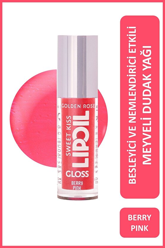 Sweet Kiss Rosehip, Murumuru ve Jojoba Yağı İçeren Meyveli Dudak Parlatıcı Yağ- No: 03