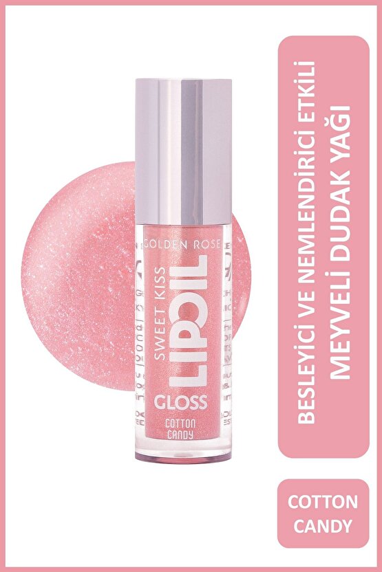 Sweet Kiss Rosehip, Murumuru ve Jojoba Yağı İçeren Meyveli Dudak Parlatıcı Yağ- No: 01