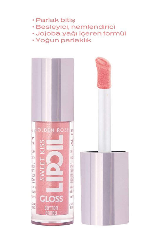 Sweet Kiss Rosehip, Murumuru ve Jojoba Yağı İçeren Meyveli Dudak Parlatıcı Yağ- No: 01