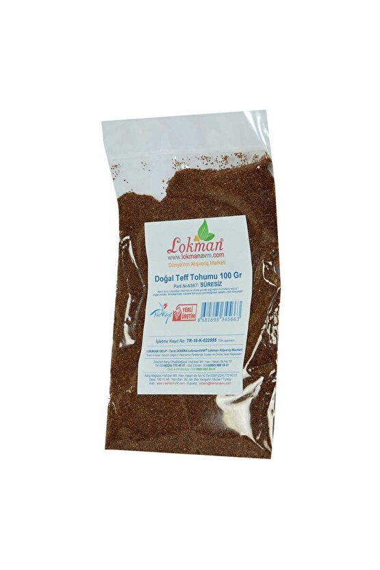 Doğal Teff Tohumu 100 gr Paket