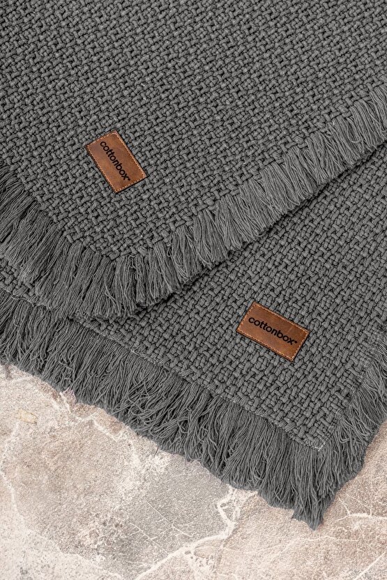5120-cb Paspas Setı Bath Rug Antrasıt 75x125 60x90