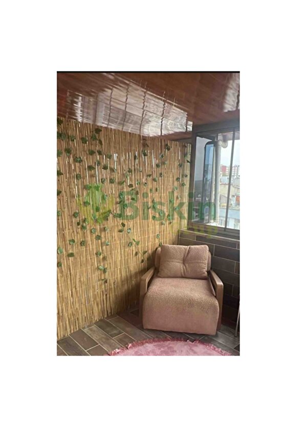 Kamış Çit – 200 CM Yükseklik x 200 Genişlik CM Hasır Çit, Natural Bambu Çit Bahçe Dekoru