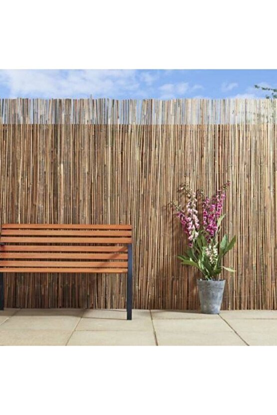 Bambu Çit Kamış Çit Hasır Çit 2x4,5 Metre Eni 2 Metre Uzunluk 4,5 Metre
