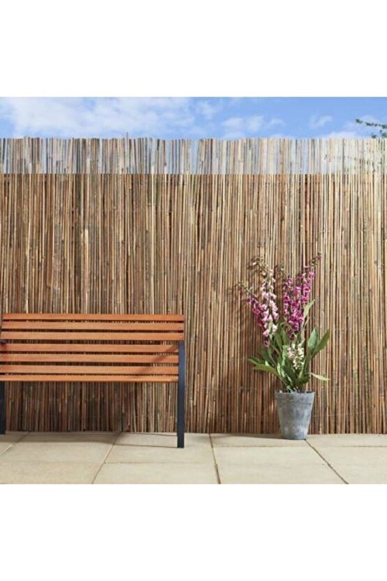 Bambu Çit Kamış Çit Hasır Çit 1,5x4,5 Metre Eni 1,5 Metre Uzunluk 4,5 Metre